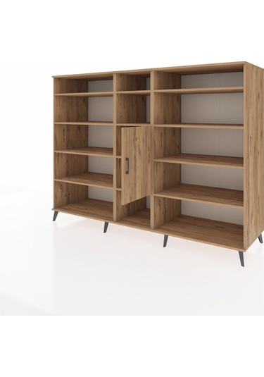 Kronos Dolap 12 Raflı Tek Kapaklı 220x59x163 Çam-çam Çam-çam