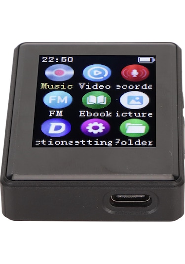 Xindoker Bluetooth 5.0 Mp3 Çalar - 1.77 İnç Spı Ekran, Hifi Ses, Fm Radyo, Kayıt, E-kitap, 8gb Tf Kartlı Taşınabilir Müzik Oynatıcı