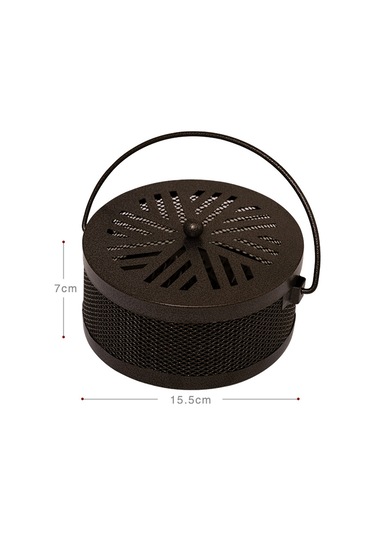 Aotu Taşınabilir Demir Sivrisinek Tütsü Bobini Tutucu Kutu Dış Mekan Ev Için Kapaklı - Bronz / Kar Tanesi Çok Renkli