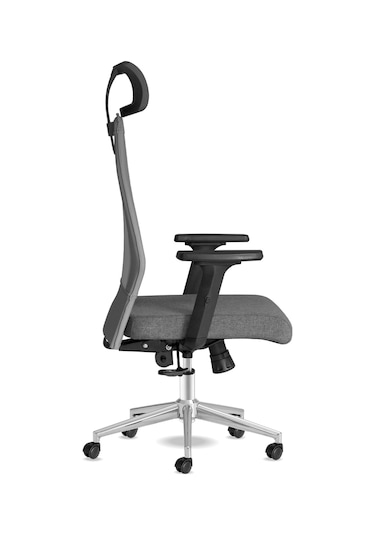 Kolto Başlıklı Gri Çalışma Koltuğu