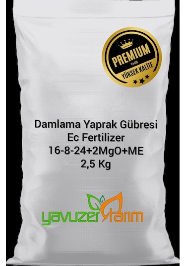 Damlama Yaprak Gübresi Npk 16.08.24+2 Mgo+me Ec Fertilizer 2,5 Kg