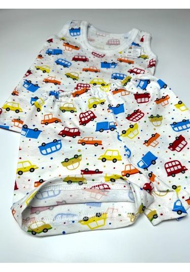 Milyj Karapuz Yazlık Erkek Çocuk Arabalı Atlet Ve Şort Takımı 62 Beden 244461054 Beyaz