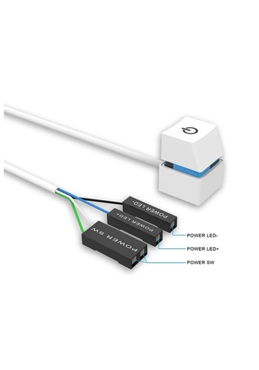 Pc Led Işıklı Harici Başlatma Güç Açma Kapama Düğmesi Anakart 1.8