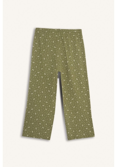 Defacto Beli Lastikli Desenli Pijama Altı-fall İn Love F7561ax25augn762 Yeşil