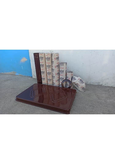 Kuzine Boru Takımı Kahverengi Emaye Soba  Borusu