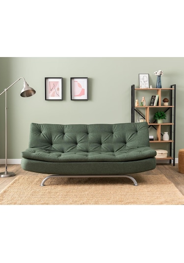 Pafu Rivo Üçlü Yataklı Koltuk - Keten Haki Haki