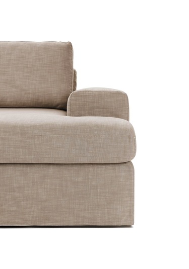 Mode Siesta Pro Kuş Tüyü Köşe Koltuk 4 Modül 11 Kahverengi Keten