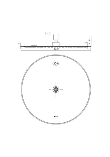Eca Banyo İnce Yuvarlak Tepe Duş Başlığı 40x40 102145047 Krom