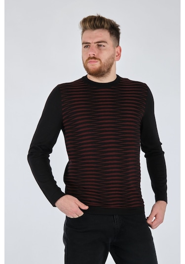 Ecer Minimalist Erkek Triko - Uzun Kol - Rahat Ve Şık Siyah