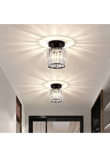 Burenze Luxury Plafonyer Tavan Kristal Taşlı Avize Hol Antre