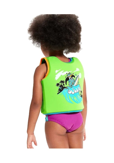 Speedo Prınted Float Vest Iu Green/blue 27167 Yeşil
