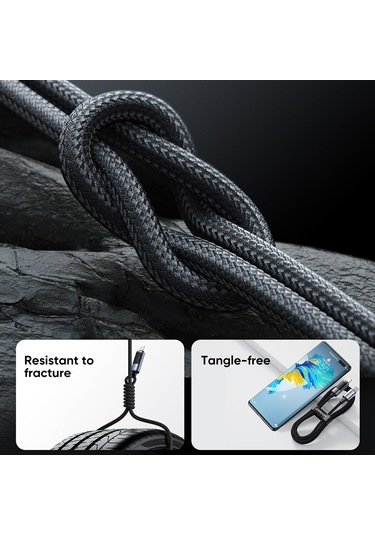 Joyroom S-ac066a16 Dijital Ekran 66w Hızlı Şarj Usb-a'ya C Tip Veri Kablosu