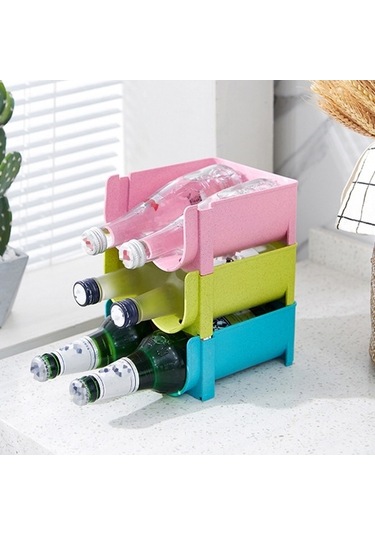 Dancemonkey 5 Adet Pembe Buzdolabı Saklama Kutusu, İçecek Depolama Rafları Çok Renkli