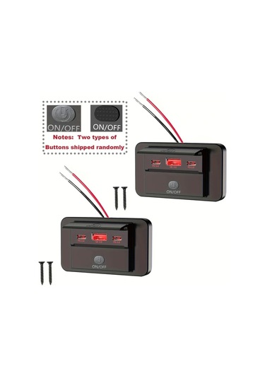 Topshop1 2li Paket R Üç Portlu Usb Araba Hızlı Şarj Soketi Qc3 0 Pd3 0 Hızlı Şarj Arayüzü Araba Şarj Cihazı Duvara Monte Tip C Anahtarı Araçlar İçin