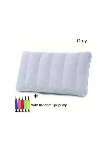 Trendooze Yatak Kamping Seyahat Şişme Yastık Pompa Portatif Gri Gri