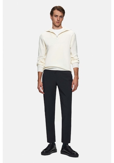 Twn Slim Fit Ekru Düz Örgü Kazak 3ec0622567761 Ekru