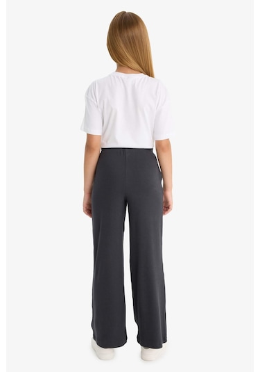 Defacto Kız Çocuk Beli Lastikli Wide Leg Geniş Paça Eşofman Altı E1836a825auar220 Antrasit