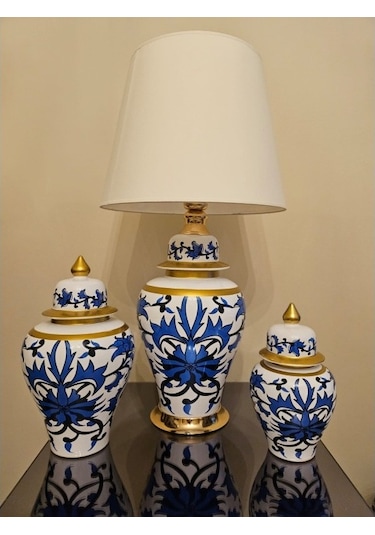 Osmanlı Çini Klasik Abajur Set Diğer