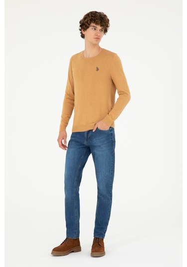 U.s. Polo Assn. Erkek Camel Melanj Kazak /triko 50293505-vr122 Camel Melanj