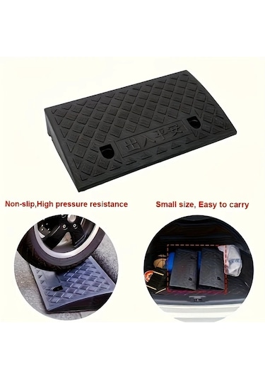 Willowhaven Taşınabilir Eşik Rampası Bj1654 Siyah Yaşlılar Engelliler Kaymaz Plastik Rampa