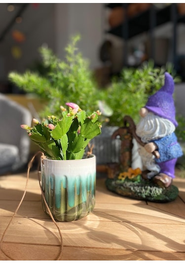 Alice Askılı Seramik Saksı Ocean Ç 7cm Y 8cm