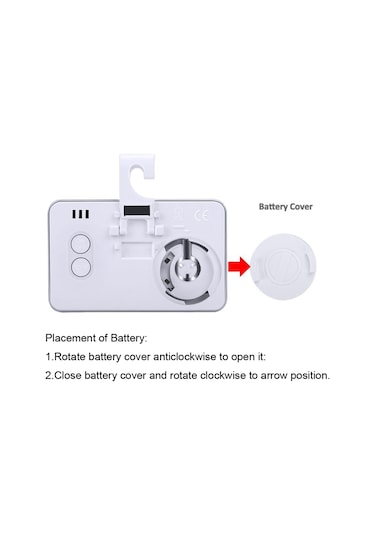Mini Buzdolabı Termometresi Kancalı Dijital Lcd Ekran Dondurucu Sıcaklık Ölçer