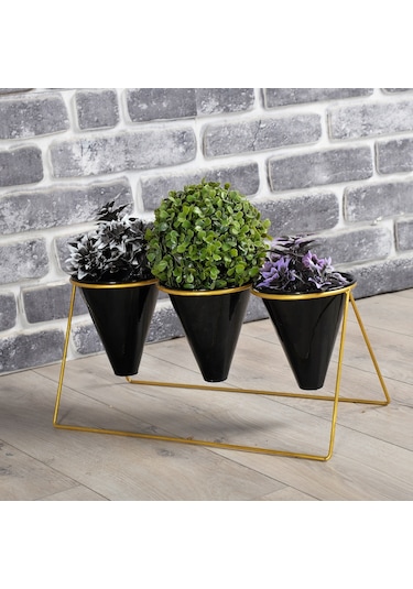 Fullreyon Vıpclass 3 Saksılı Metal Çiçek Standı - Saksılar Dahil - Vgs Diğer