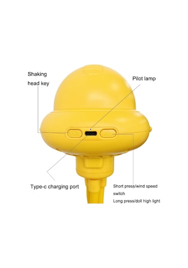 Scroıng Head Stoller Fan Yapraksız Ahtapot Sessiz Taşınabilir Mini Fan, Boyut:normal Versiyon Pembe