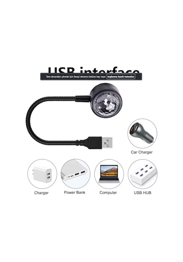 Araç İçi Çok Renkli Tavan Ve Ayak Altı Led Işık Oto İçi Aydınlatma 1 Adet