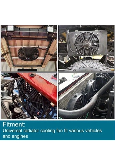 Motion003 Kavisli Yaprak Modifiye Edilmiş Araç Soğutma Ekipmanı Kondenser Fanı 12v 80w 1778 Cm