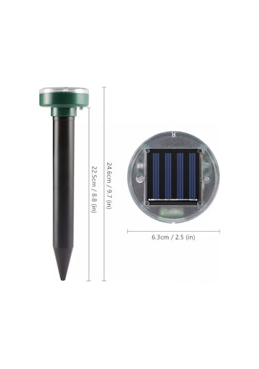 Tenfowee Dış Mekan Güneş Enerjili Ultrasonik Sıçan Ve Haşere Kovucu, Bahçe Çiftlik İçin Dayanıklı Hayvan Kontrol Cihazı Kare Model