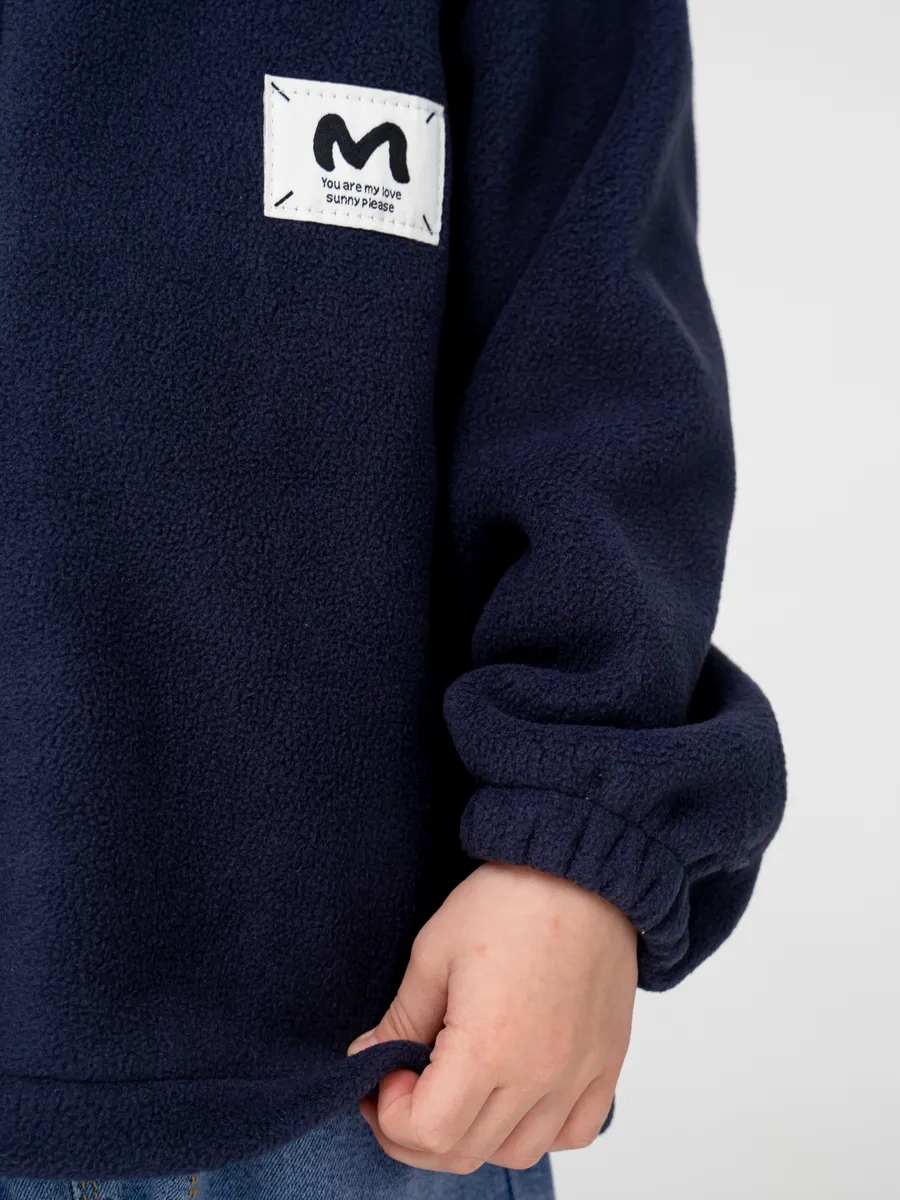 Adıkudı Kıds Bebekler İçin Fermuarlı Sıcak Polar Sweatsh 260604019 Siyah