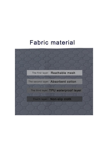 Gri Köpek Çiş Pedi Battaniye Yeniden Kullanılabilir Emici Bebek Bezi Yıkanabilir Köpek Eğitim Pedi Pet Yatak İdrar Mat Pet İçin 60 45cm