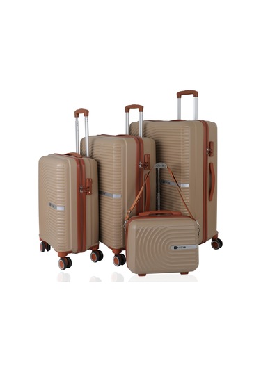 Mçs Polipropilen 4lü Valiz Seti V374 S24sy1000083-set 10584 Şampanya/kahve