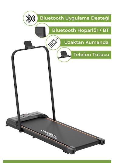 Onetick Sports Bluetoothlu Uzaktan Kumandalı Portatif Yürüme ve Koşu Bantı