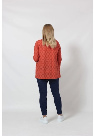 Moda Berray B029t Kapüşonlu Delikli Mevsimlik Ceket Tarçın Karışık Çok Renkli
