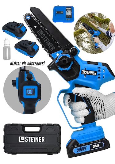 Steiner ST-598VF M Dijital Şarj Göstergeli Dal Budama Testeresi
