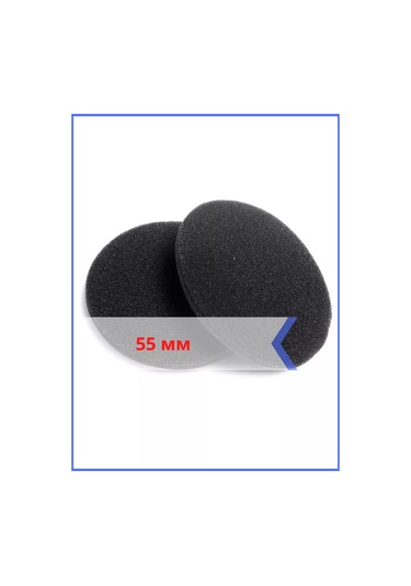 Discount Store Kulaklık Süngerik Kulak Yastıkları, 55 Mm, 1 Çift 2 Parça 235591897 Siyah