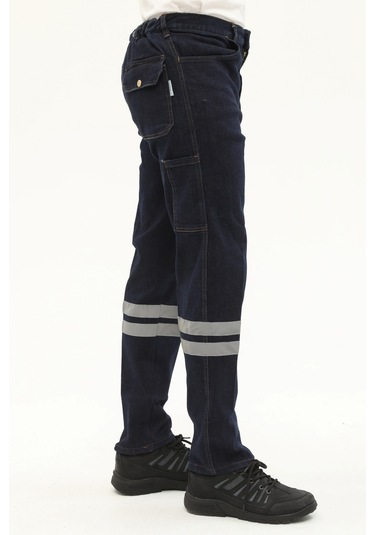 Uniprom İş Pantolonu Klasik Model Kot Likralı 5 Cepli Lacivert