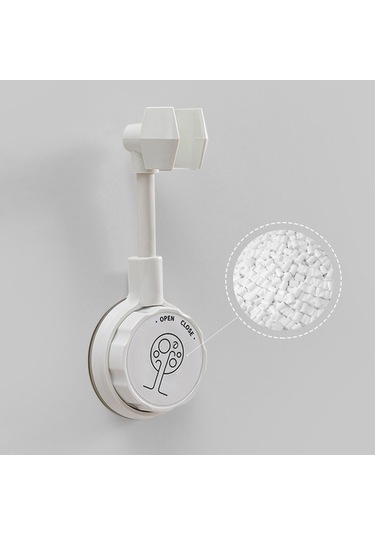 Primepickings Gri Yumruksuz Duş Braketi Ayarlanabilir Duş Tutucu Evrensel Banyo Duş Başlığı Braketi Meme 2 Katlı Gri