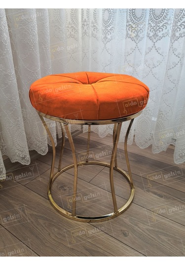 Kum Saati Dilimli Makyaj Pufu Gold Turuncu