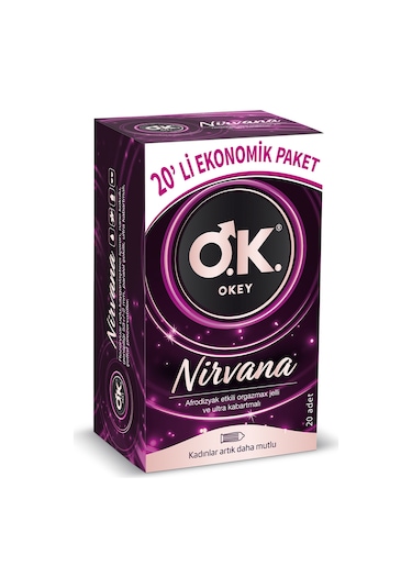 Okey Nirvana Prezervatif +  Okey Rötar Prezervatif 2 x 20'li