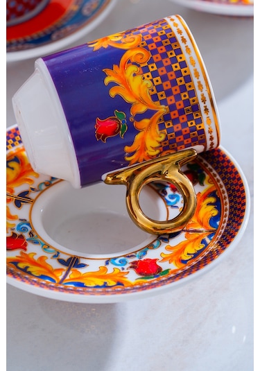 Riviera 6 Kişilik Kahve Fincanı Takımı - 90 Ml renkli