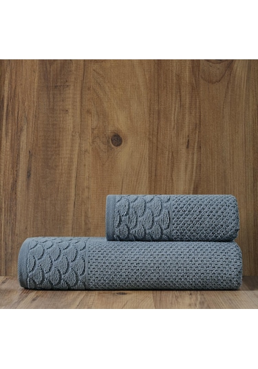 Soley Alana Extra Yumuşak Pamuklu Pirinç Örgü 2'li Havlu Seti HV.ALANA.2LISET