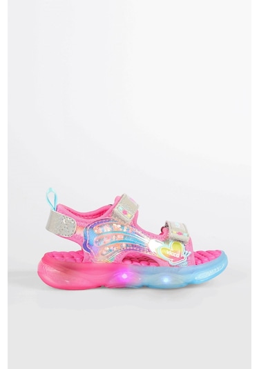 Vicco Can Kız Çocuk Fuşya Işıklı Phylon Sandalet Fuşya