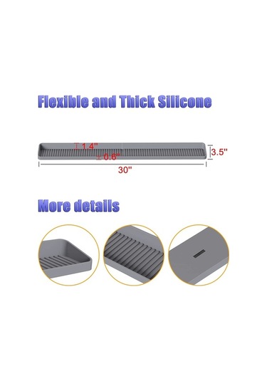 Ulzyvf Yalıtımı Ve Uzunluk Üstü Silikon Rafı Rafı Raf Ocak Mutfak Manyetik Malzeme Kaymaz Isı İnç Gri Fırın Engelleri Düzenleyici Depolama Baharat 30 Wj Gri