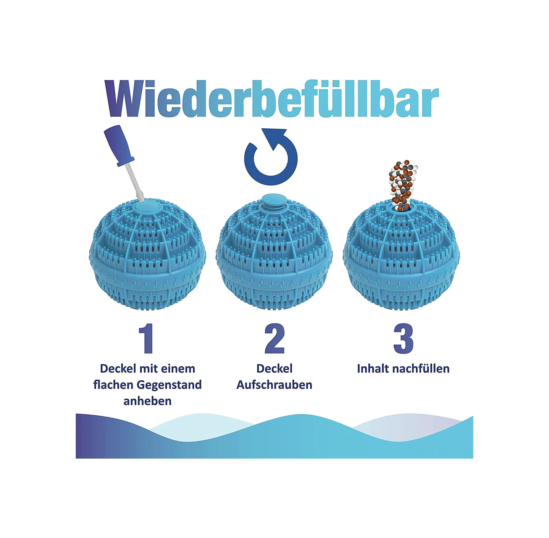 Yaleker Eko Seramik Top Sebs Malzeme İle Kirli Ve Saç Toplayıcı, Çamaşırları Kullandıktan Sonra Temiz Tutar Mavi