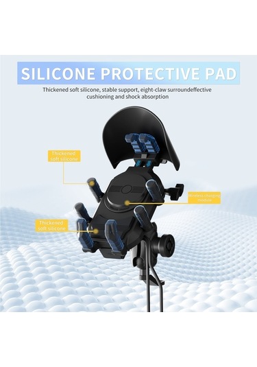 Didadodo Motosiklet Selfie Çubuğu Kullanıcı Yorumları İle Anti-titreşim, Anti-yağmur, 15w Kablosuz Şarj