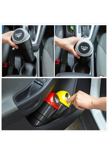 Createtech Tutucu Siyah Otomobil Depolama Kutusu - Evrensel Araç Çöp Kovası