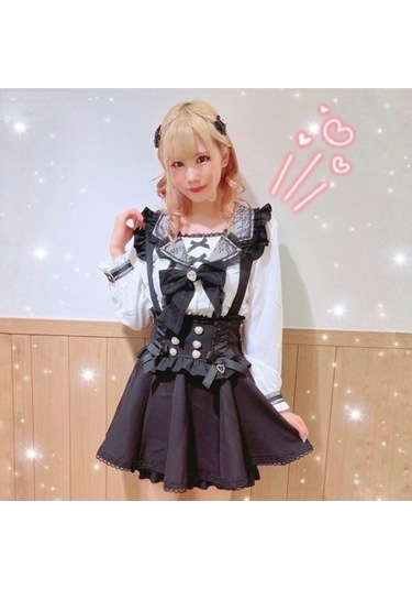 Novahub Japon Gotik Lolita Şerit Yay Elmas İnci Toka Çıkarılabilir Kısa Askı Etek Kızlar Tatlı Sevimli Dantel A-line Mini Etekler Siyah - S Siyah